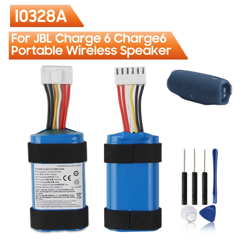 I0328A New Rechargeable Battery For JBL Charge 6 Charge6 Portable Wireless Speaker 5000mAh