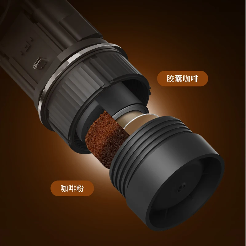 مجموعة ماكينة القهوة المحمولة، ماكينة قهوة بالكبسولات على الطراز الإيطالي الأوتوماتيكية بالكامل، ماكينة استخلاص منزلية صغيرة #2