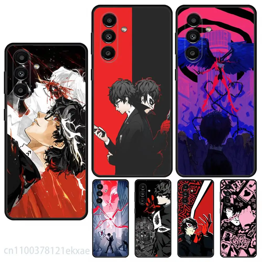 Game P-Persona 5 Joker Phone Case For Samsung S25,24,21,22,23,20,S30,Ultra,Plus, Fe,5G Silicone Cover
