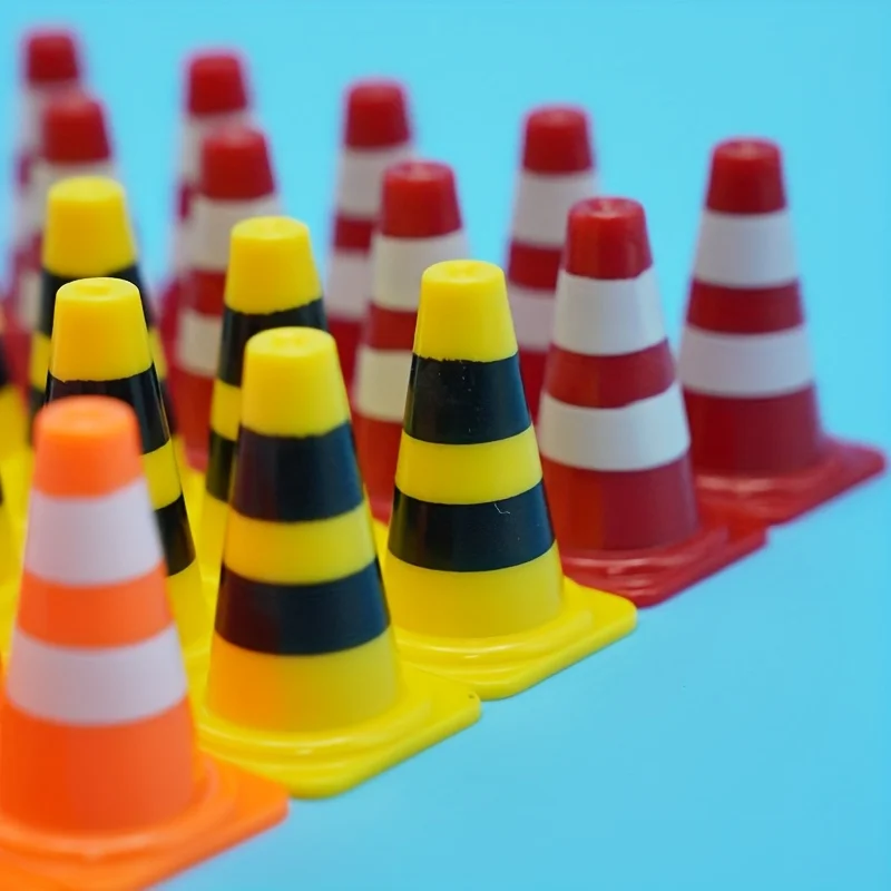 Ensemble de panneaux de signalisation pour enfants, 30 pièces, décoration de fête de voiture de course, jouets éducatifs à thème de barrage routier et de Construction, cadeau pour enfants