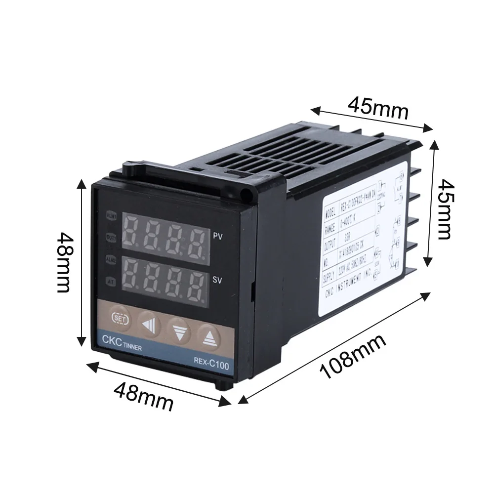 PID RKC Digital intelligent Industrial temperature controller 220V RELAY REX-C100-C400-C700-C900 Thermostat SSR Relay output
