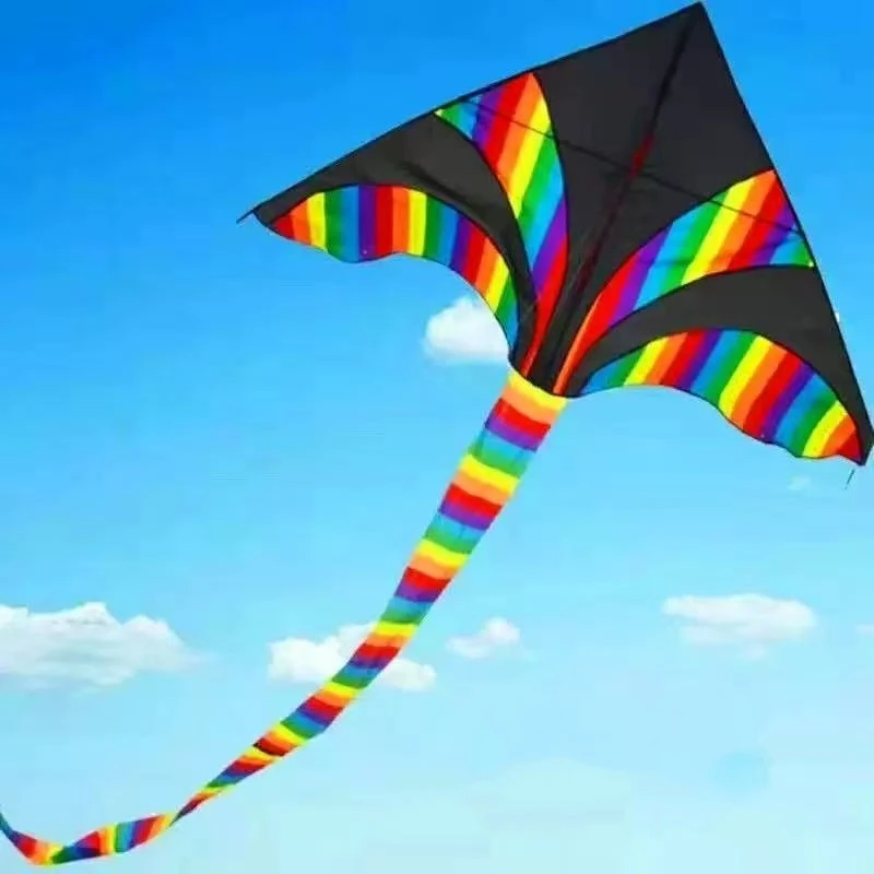 Rainbow kites for children delta kites for kids reel nylon kite triangle kite factory bird kite line ikite flying dragon kite
