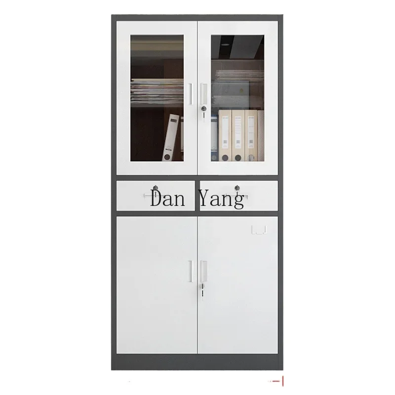 YJ Office File Iron Cabinet Financial Certificate Cabinet Data Cabinet Steel File Lock Storage Locker