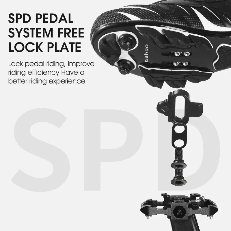 WEST BIKING Bicycle Lock Pedal 2 In 1 With Free Cleat For SPD System MTB Road Bike Pedals Anti-slip Bearing Cycling Accessories