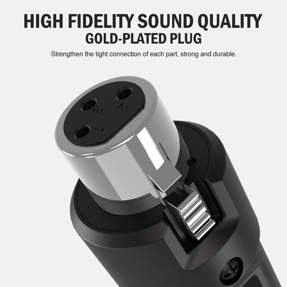 Wireless Microphone Transmitter Receiver System XLR Adapter System 164ft for Dynamic Microphone Guitar Audio Mixer PA System