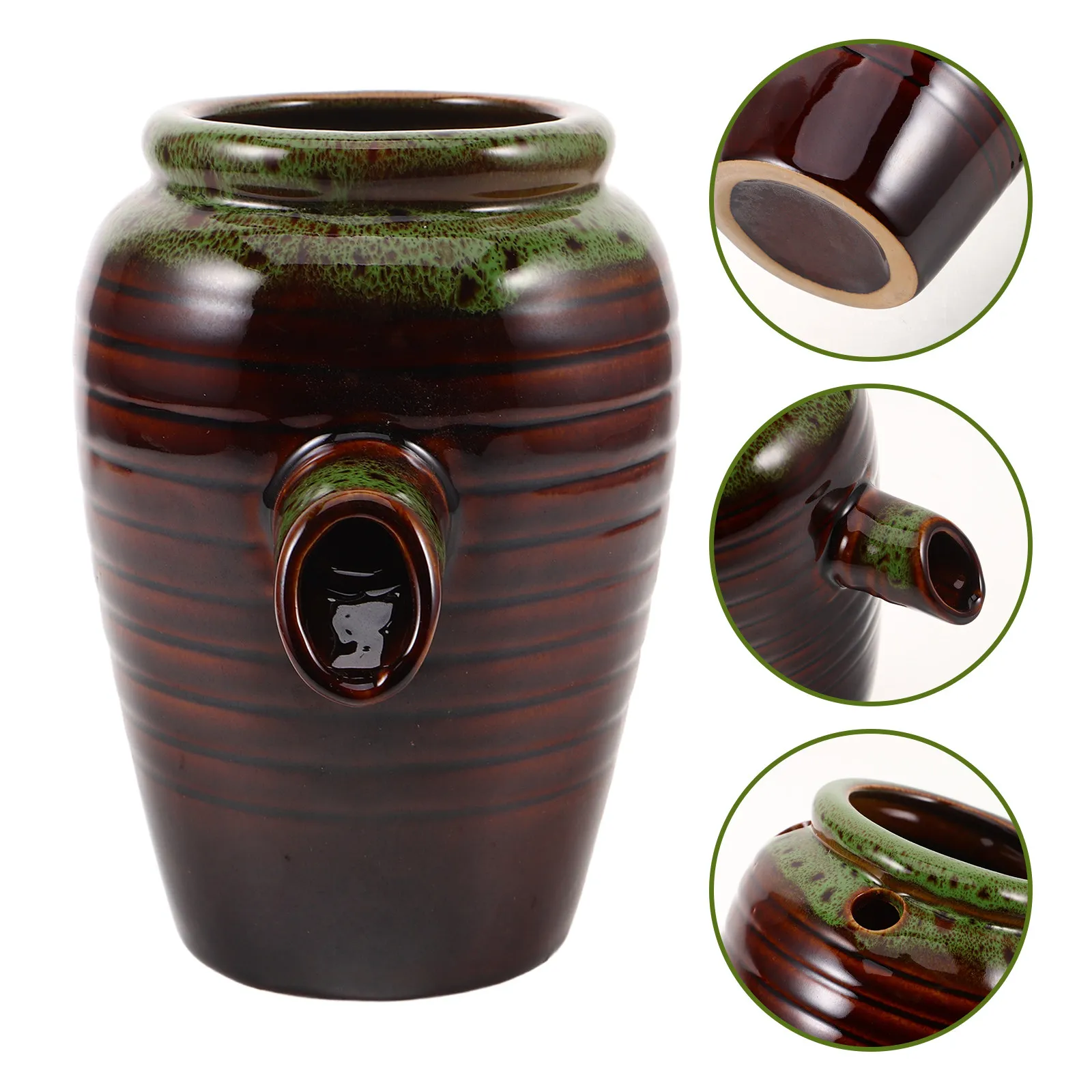 Ceramic Jar Fountain Terracotta Waterfall Spitter Outdoor Garden Pond Water Fountain Summer Courtyard Decorative