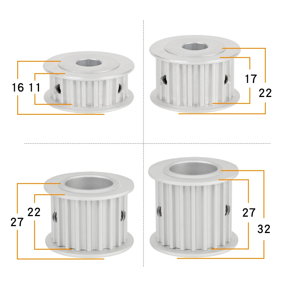 S5M-Type 19T polia da liga, passo circular do dente, furo da roda, STD5M correia dentada, 11mm, 17mm, 22mm, 27mm, 5mm, 6mm, 6,35mm, 8 milímetros, 10 milímetros, 12 milímetros