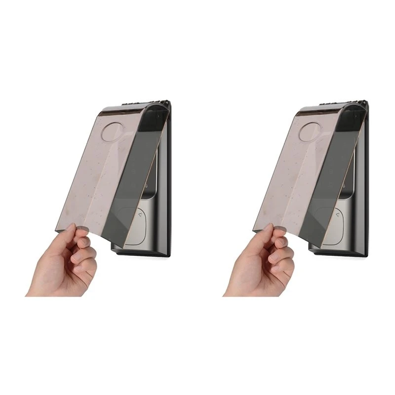 T24C 2X Outdoor Weatherproof Keypad Cover For Garage Door, Fingerprint Lock With Sunshade And Rain Protection