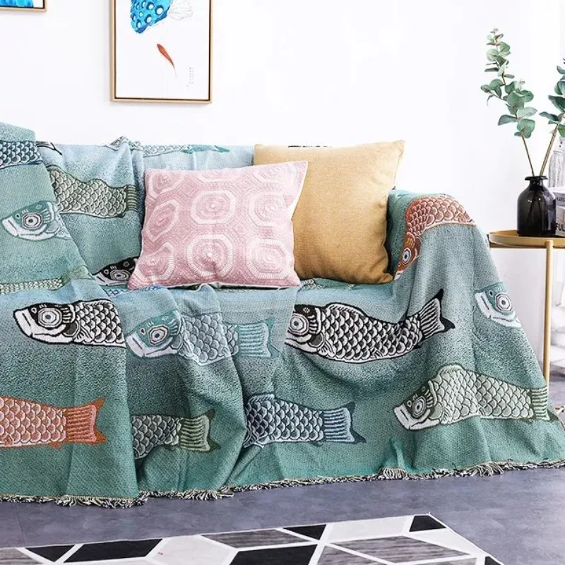 

Современный декоративный плед-накидка для дивана Monstera, мягкий коврик, скатерть, защитный чехол от пыли, полноразмерное покрывало