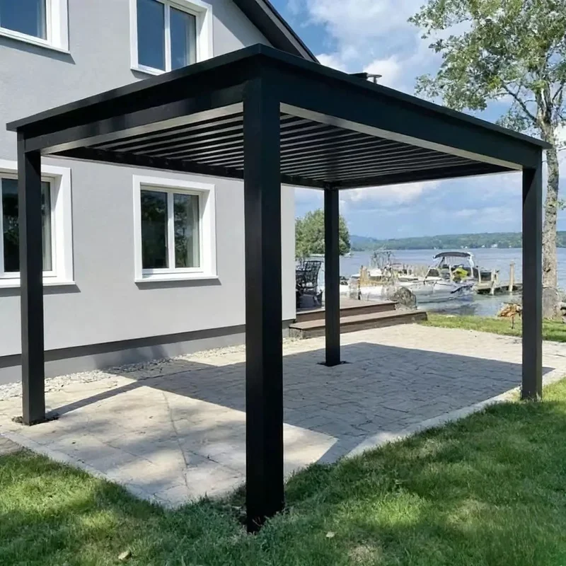Aluminum Louvered Pergola Style Powder Coated Waterproof Weather Resistant Durable Eco-Friendly Outdoor Patio Garden