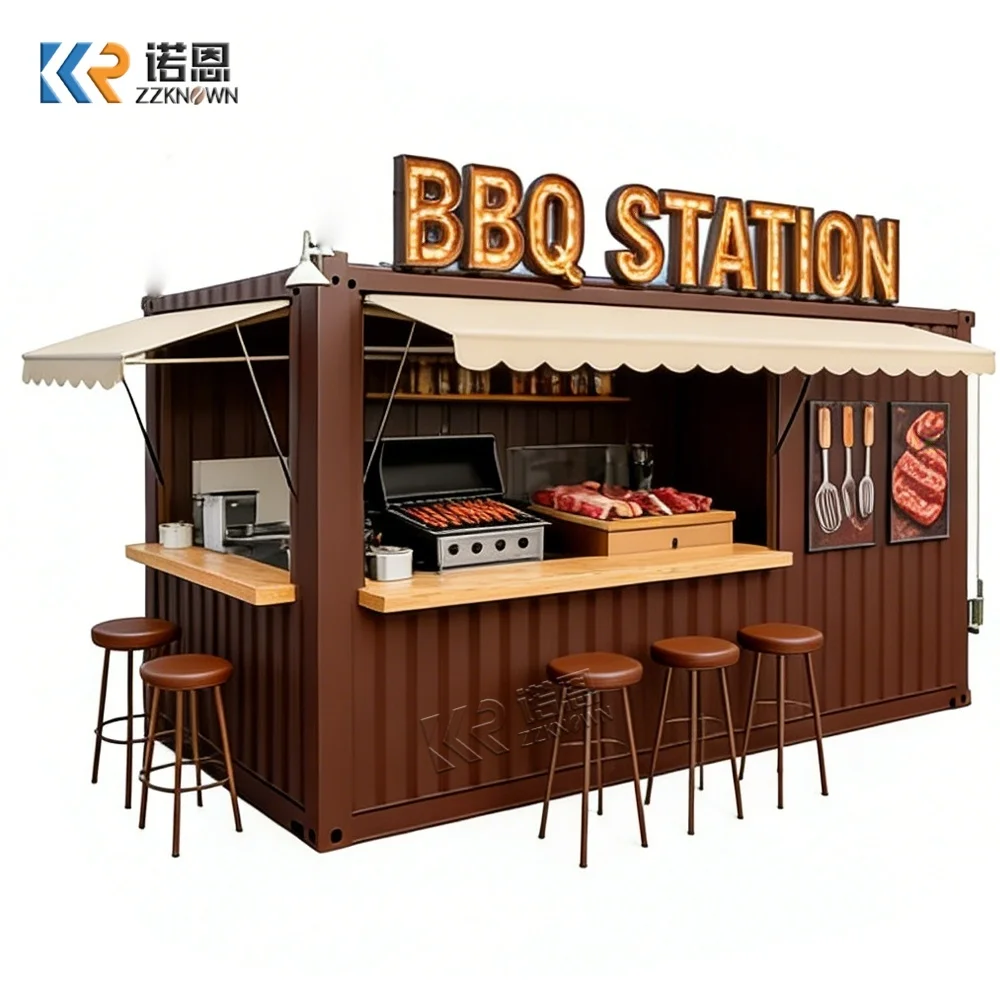 

China Shipping Container Coffee Shop 20FT 40FT Booth Container Fast Food Kiosk Bar Container Restaurant For Sale