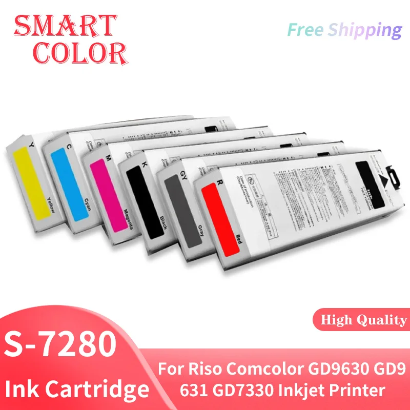 

Совместимый картридж с чернилами для струйного принтера Ricoh Comcolor GD9630 GD9631 GD7330 S-7280/7281/7282/7283/7284UA (6 цветов оптинального цвета)