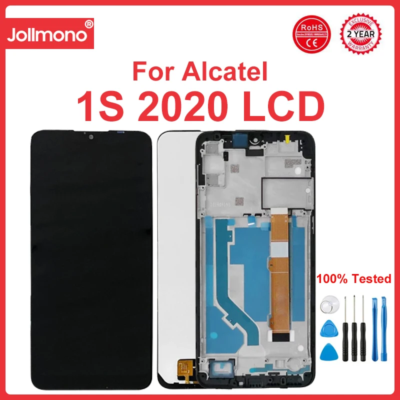 

ЖК-дисплей для Alcatel 1S 2020 OT5028 5028 5028Y 5028A 5028D 5028U, ЖК-дисплей с сенсорным экраном и дигитайзером в сборе