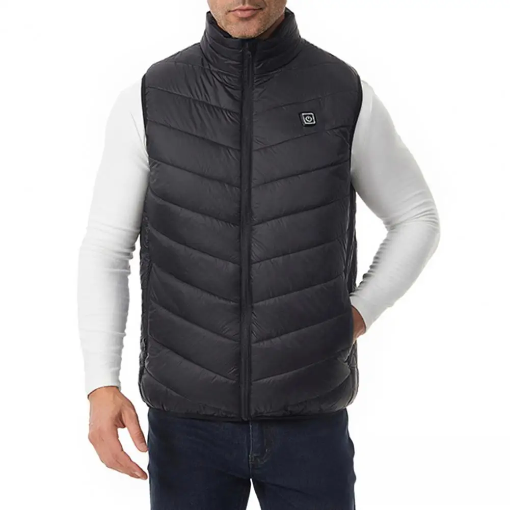 

Rechargeable Vest Usb Vest for Men Women with 3 Temp Modes Stand Collar Windproof Insulated Electric Thermal Coat Unisex Body