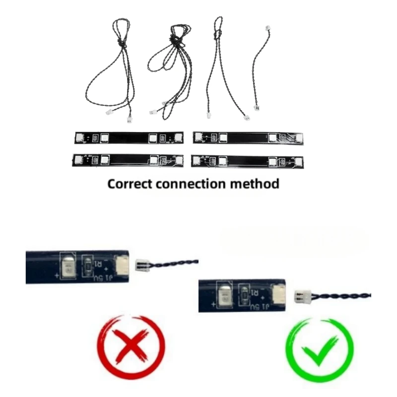 Hprosper LED ضوء الملحقات لديي اللبنات نماذج أضواء الشريط الملونة مع لاصق