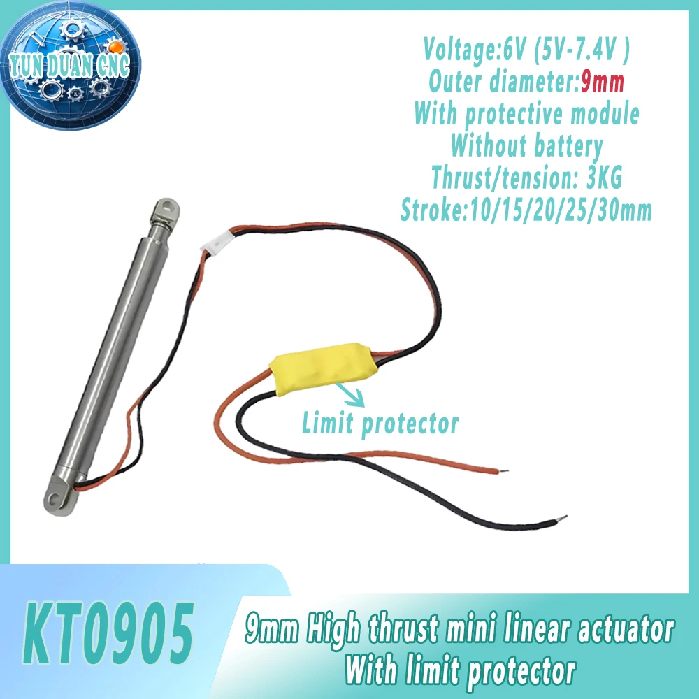 

9mm Mini Electric Linear Actuator Metal Push Rod 6V with Limit Actuator 10/20/30mm Maximum Load 3Kg for Rc Truck Car Boat Toy