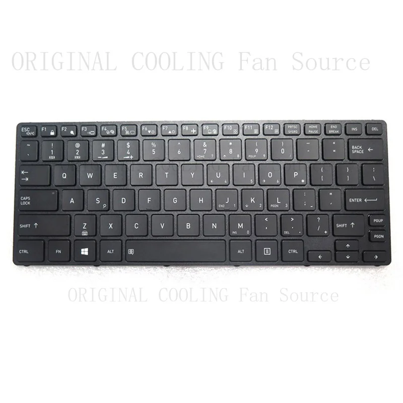 R+  US Keyboard For Dynabook Tecra A40-G Black With Backlit