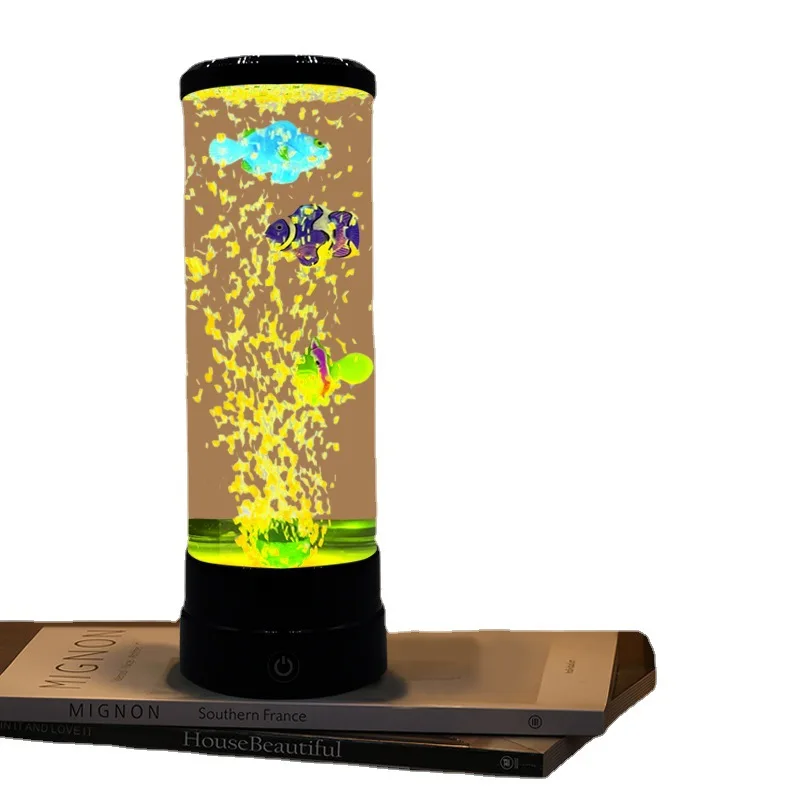 Colorful Steam Fish Bulb Lamp USB LED NightLight Color Changing Bedside Lamps Home Table Decoration Desk Gift