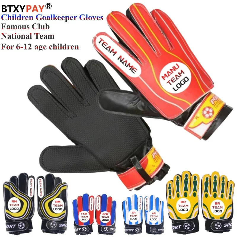 Children Goalkeeper Gloves,Football Club Juvenile Fans Soccer Gloves,National Team Student Goalie Gloves for 6-12age Boys&Girls