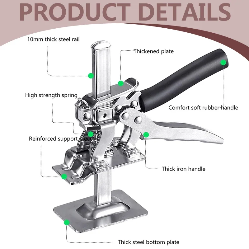 1/2 pz strumento di sollevamento manuale braccio di risparmio di manodopera Jack piastrelle regolatore di altezza pannello porta cartongesso