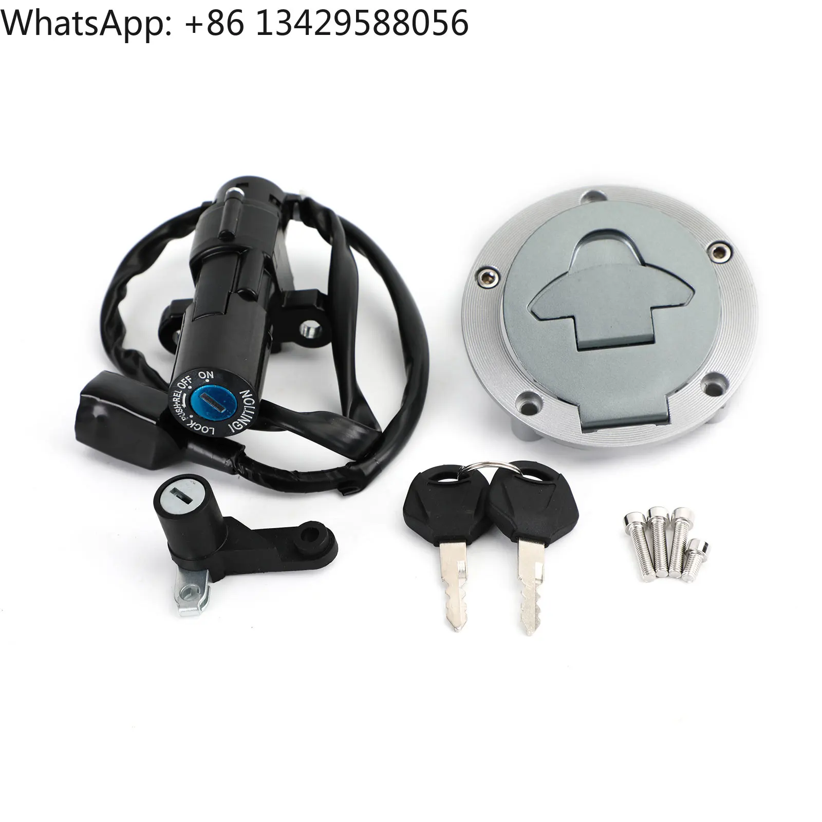 Areyourshop Ignition Switch Fuel Gas Cap Seat Lock Key Set Fit for Yamaha YZF R25 R3 2015 2016 2017 2018 2019