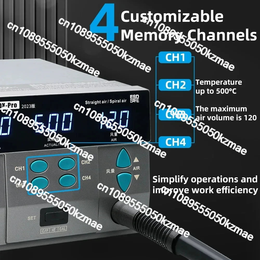 8610DX Pro 1000W Hot Air Rework Station Microcomputer Digital Display BGA Rework Station Curved Nozzle Welding Repair Tool