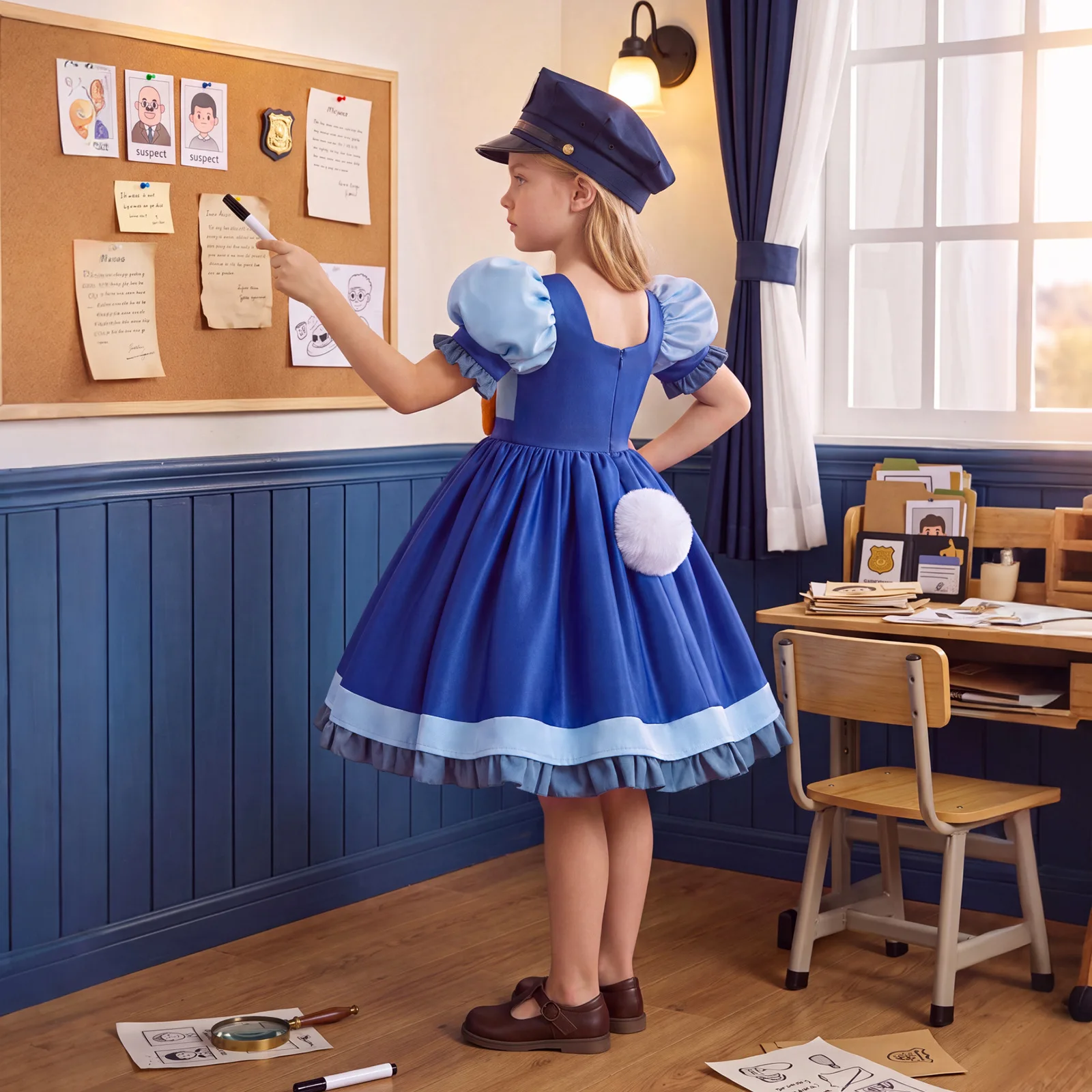 Girl Birthday Party Dress Children's Halloween Costume Fairy Puff Sleeve Princess Dress 2026 new