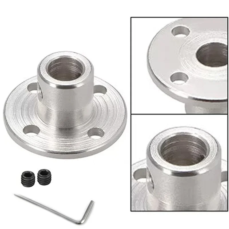 1Pcs Rigid Flange Coupling 3mm 3.17mm 4mm 5mm 6mm 6.35mm 7mm 8mm 10/11/12mm Bracket Motor Guide Shaft Support Coupler Connector