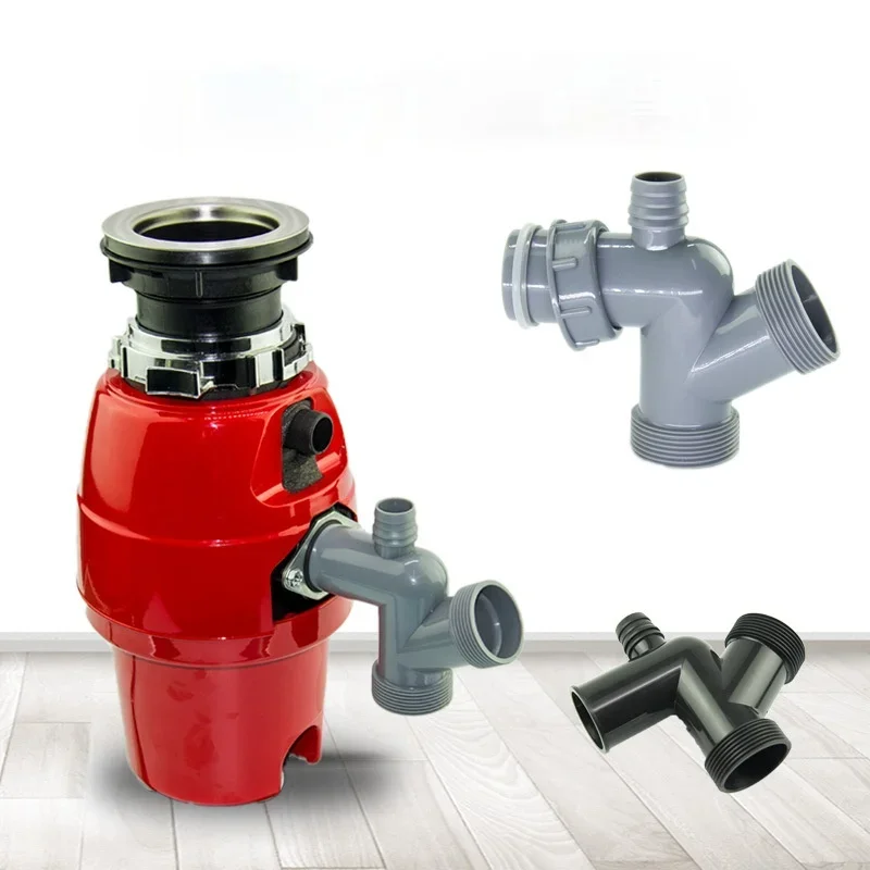 Triturador de residuos de cocina, codo de tres vías, ranura simple/doble, codo de cuatro vías, accesorios para triturador de basura, copa a prueba de olores para desagüe