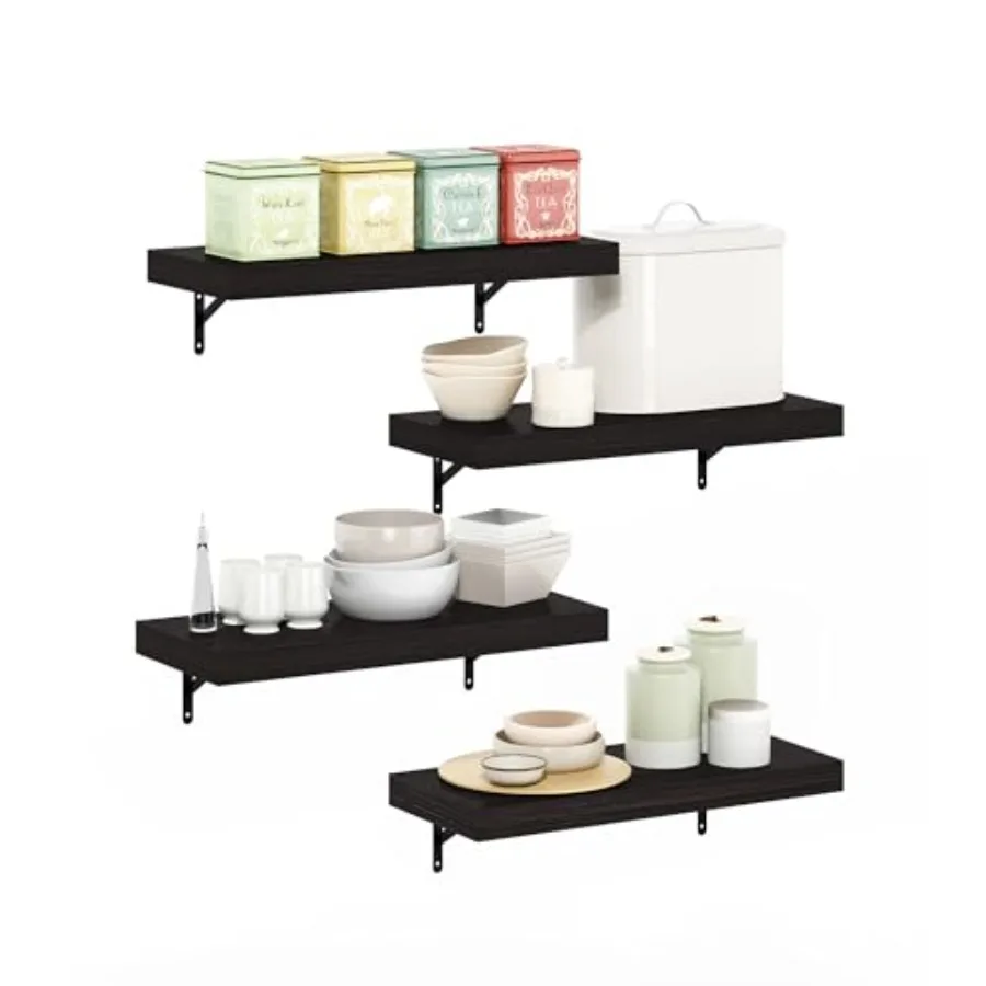 

Набор из 4 настенных полок Tanna, 22 дюйма, тройной толщины, для ванной, дома, офиса, гостиной