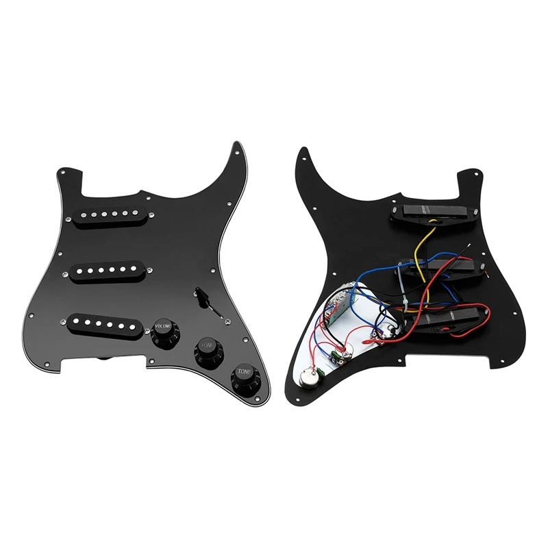 

2Pcs ST Electric Guitar Guard Plate Three Single Pickup Panel Ordinary Type Pickup Guard Plate One Type Black