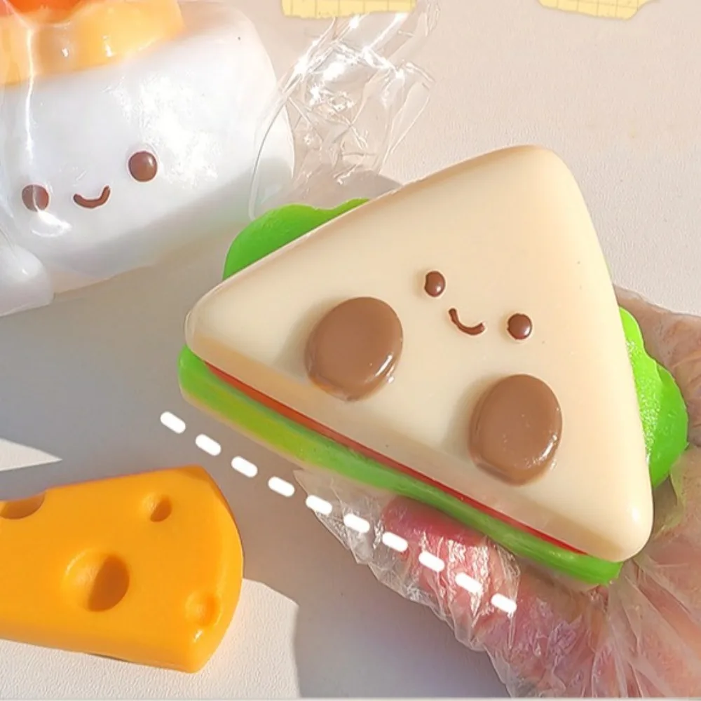 Slow Rebound Sushi Squeeze Toy Pinch Kneading Simulation Sandwich Squeeze Toys Cartoon Soft Food Play Fidget Toy Office Staff