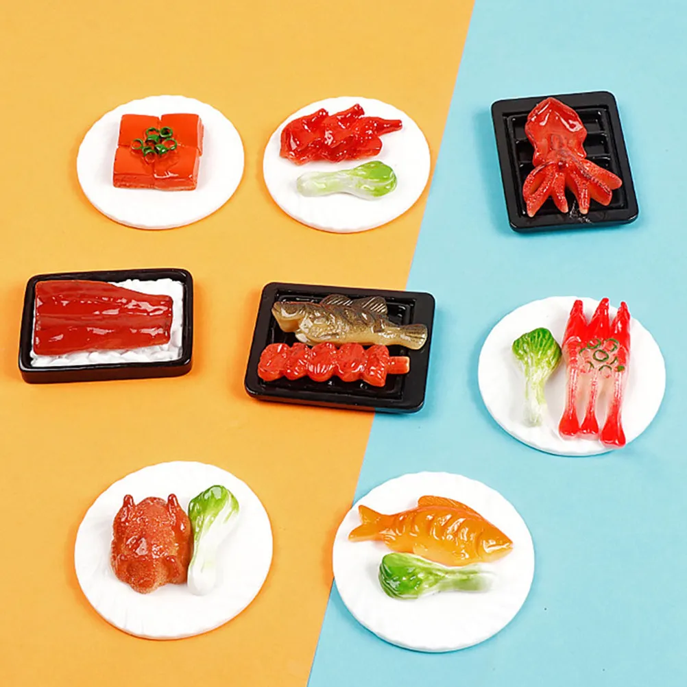 

Набор из 5 миниатюрных моделей китайской еды высокой детализации для Монтессори-обучения, ролевых игр и мини-кухни