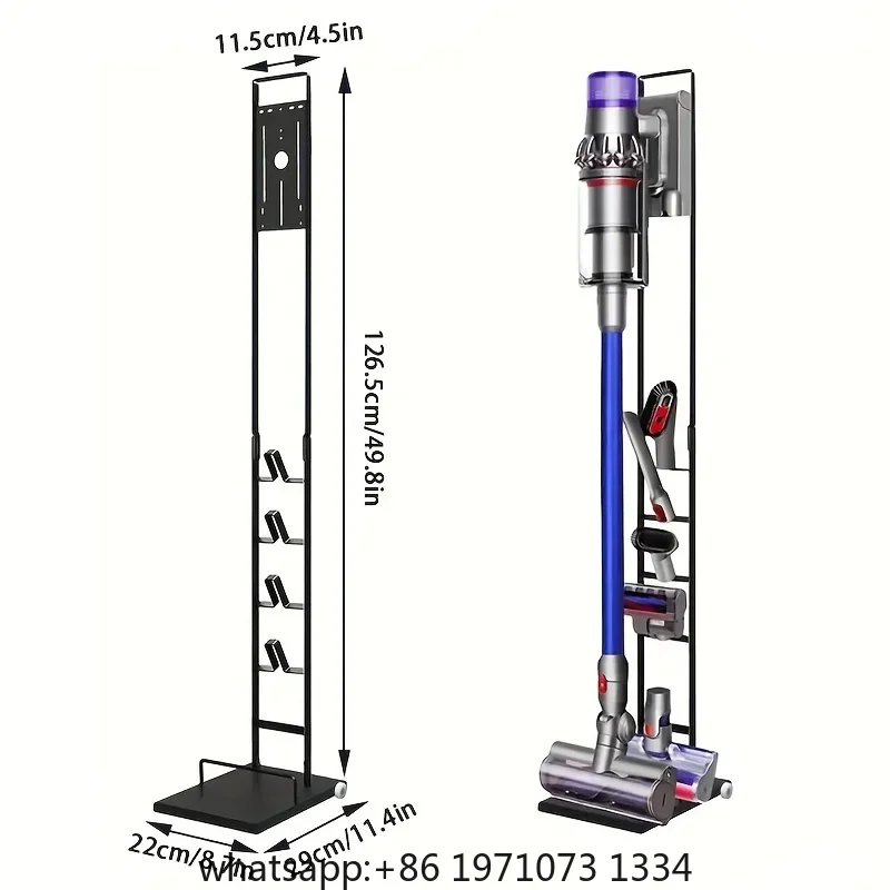 Heavy Base Metal Bracket Holder  with wheeled For Dyson Cordless Vacuum And Attachment V15 V11 V10 V8 V7 V6