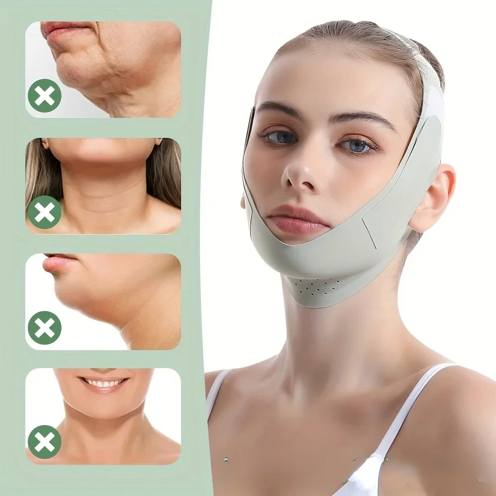 

Reusable Face Slimming Bandage V Line Face Shaper Women Chin Cheek Lift Belt Facial Massage Strap Face Skin Care Beauty Tools