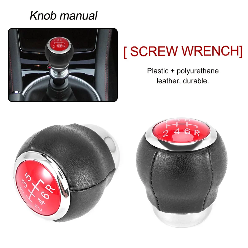 Gear Shift Stick Knob WRX STI 6 Speed Knob for Subaru Impreza WRX STI 2009 2010 2011 2012 2013 2014 2015 2016 2017 2018