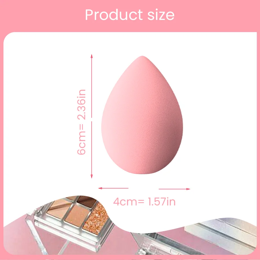 Spugna per trucco da 4 pezzi adatta per applicatore per trucco in polvere in polvere sciolta per correttore in crema e polvere