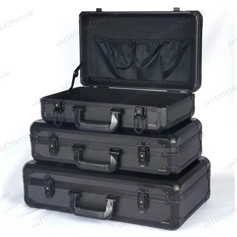 Long Aluminum Hardware Storage Case with Sponge, Multifunctional Portable Safety Box for Tools & Fishing Gear