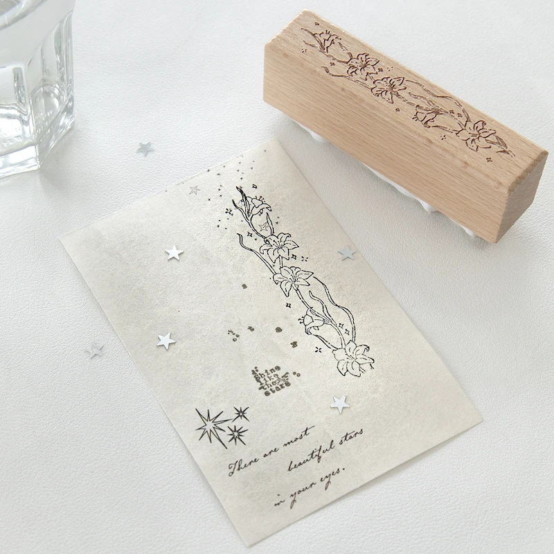 DIY Wood Stamp Rose Lily Tomato Vine Design for Scrapbooking Card Making Junk Journal Handicraft Deco Craft Supplies