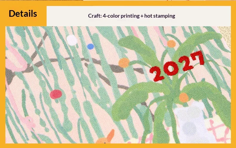 Kinbor 2027 Wochenplaner Notizbuch 10 Muster 78g Papier Monatsplaner Terminplaner Selbstdisziplin To-Do-Liste Planificador Semana – Detail 18