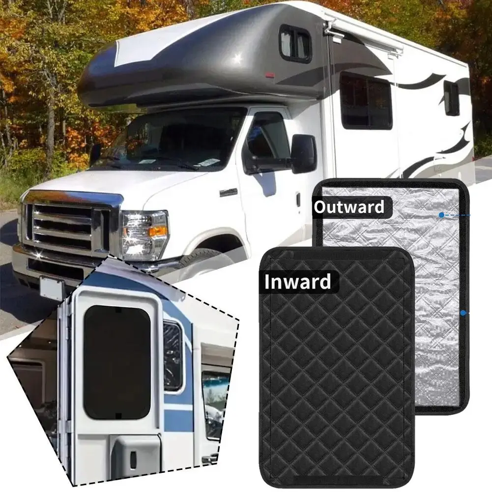 RV Window Cover, Camper Window Privacy Shield, Windproof Thermal Waterproof RV Window Sunshade Cover for Camping Travel Trailer
