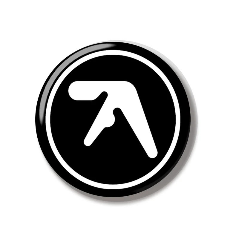 44MM Musician Aphex Twin Logo Pin Soft Button Jewelry Creative Badge Brooch Lapel Pin Bag Backpack Hat Decoration