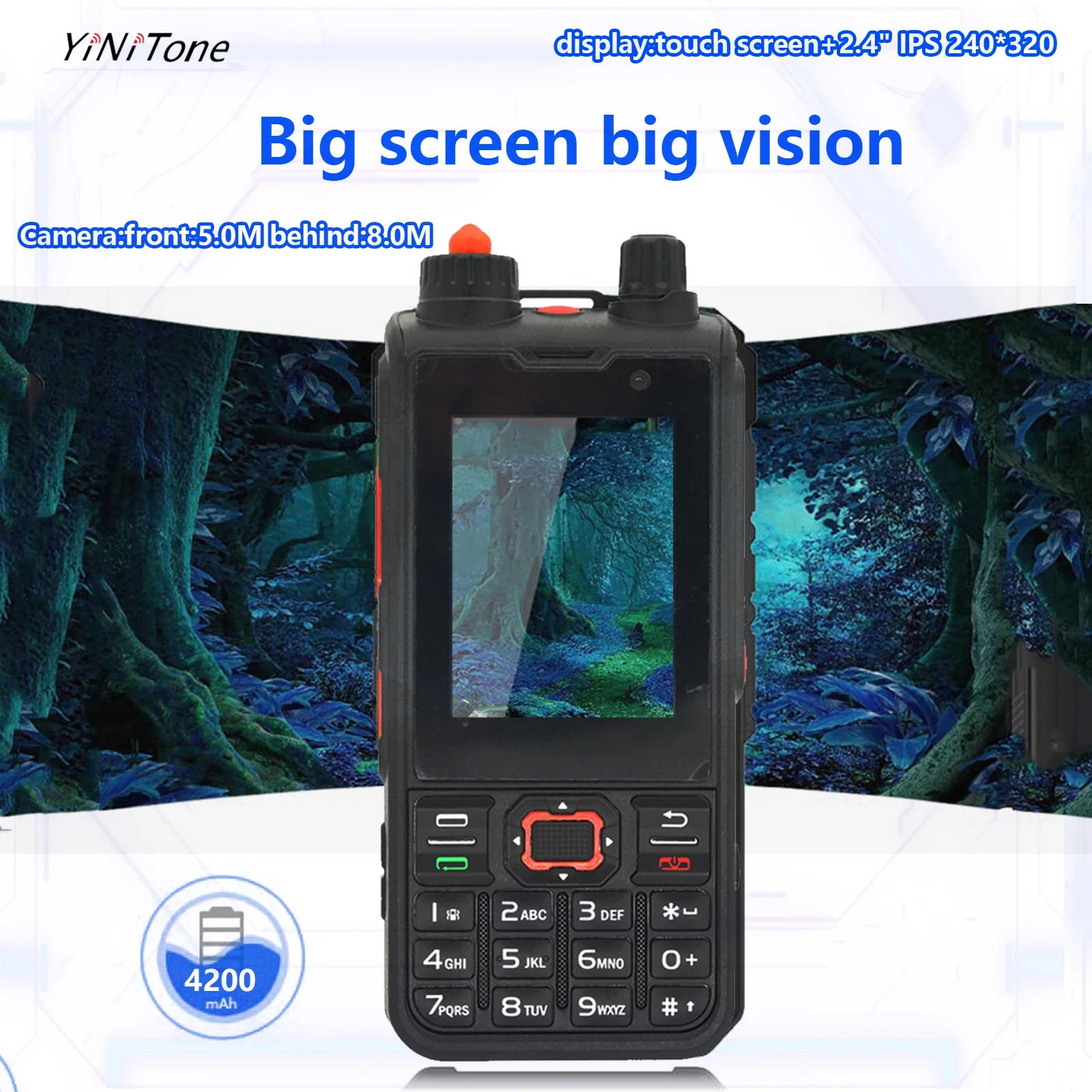 NEW W8+ DMR 2W POC Mobile Network Radio Public Intercom Adroid10 5G Phone Long Range Digit/simulation GPS Beidou Walkie Talkie - Image 4