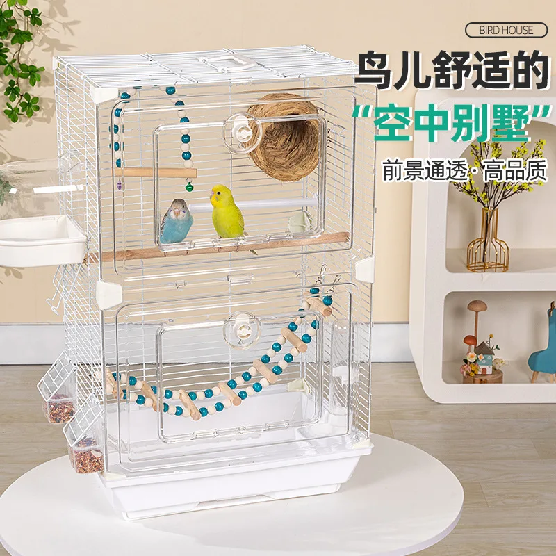 

Acrylic bird cage, budgie bird cage, Xuanfeng peony, Wenniao embroidered eye, large villa bird cage, ornamental cage