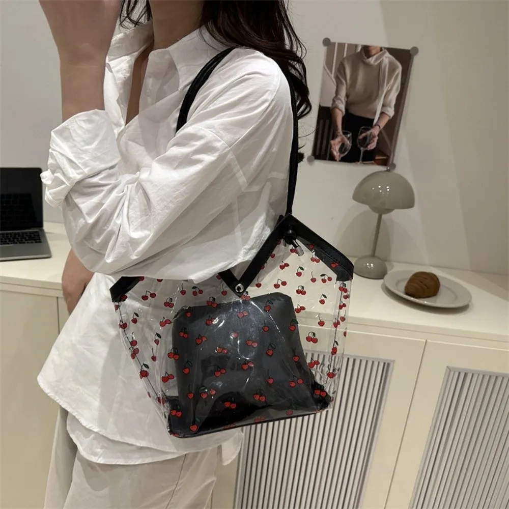 

Casual Large Capacity Tote Bag PU Waterproof Crossbody Bag Polka Dot Shoulder Pouch