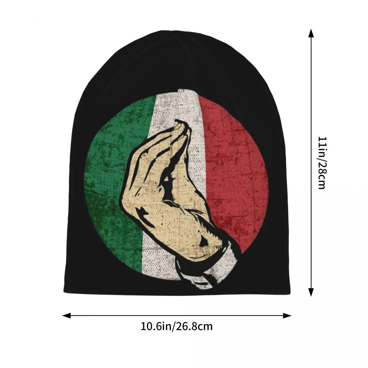 Italian Hand Gesture Sing Language Skullies Beanies Hats Warm Autumn Winter Outdoor Cap Knitted Bonnet Caps for Men Women Adult