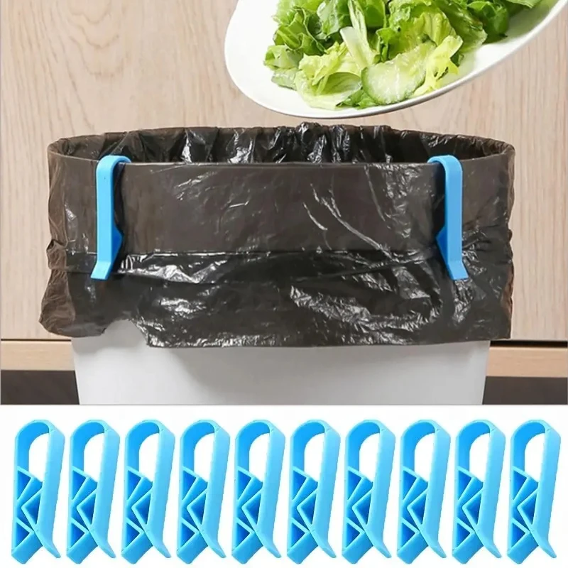 500Pcs Waste Basket Can Fixation Clip Kitchen Bathroom Organizer Household Storage Clamp Clip Garbage Bin Clip Sealing Tools New