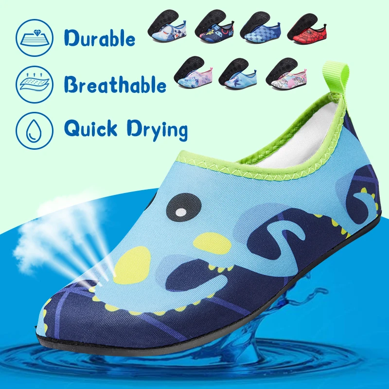 

Детская уличная обувь для воды, быстросохнущие носки для йоги босиком, мягкая обувь для дайвинга с животными для мальчиков и девочек, пляжная обувь для плавания
