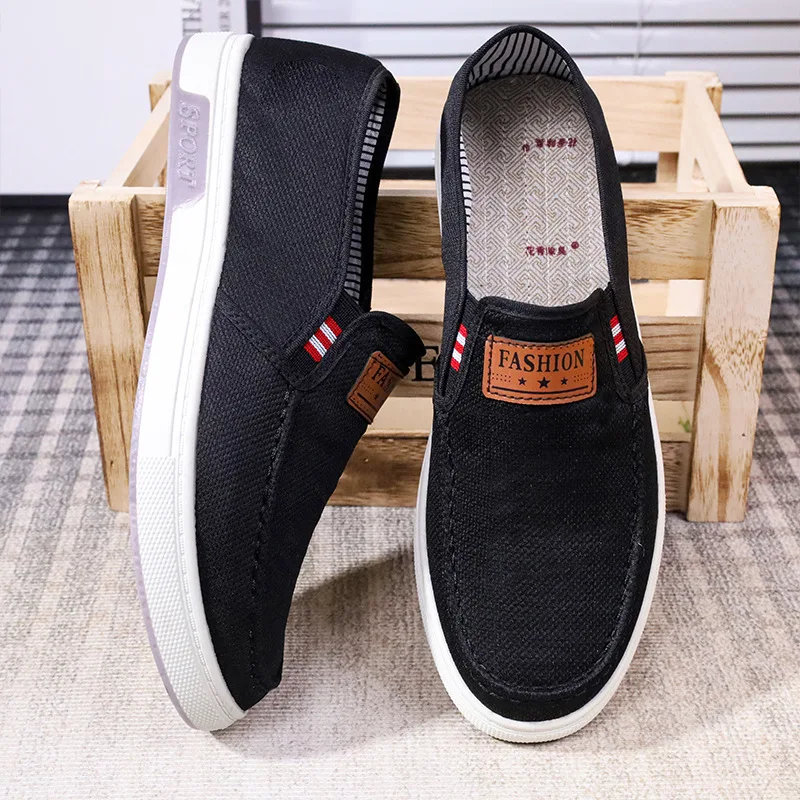 

Men's Canvas Shoes Spring Trendy Non-slip Breathable Round Toe Sneakers Comfortable Casual Walking Loafers Zapatillas De Deporte