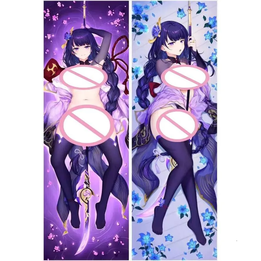 

Impact Ei Genshin наволочка для тела аниме Raiden косплей Dakimakura Hing Otaku подушка